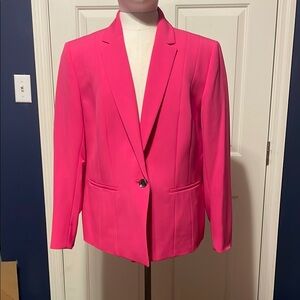 Kasper Pink Blazer Classic Tailored Suit Jacket